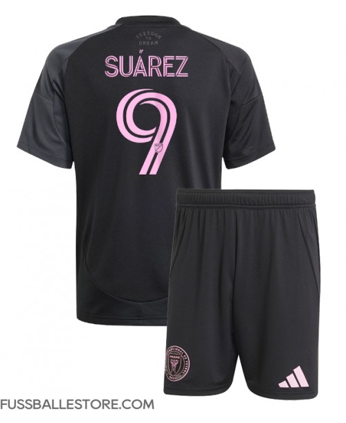 Günstige Inter Miami Luis Suarez #9 Auswärts Trikotsatzt Kinder 2025-26 Kurzarm (+ Kurze Hosen)